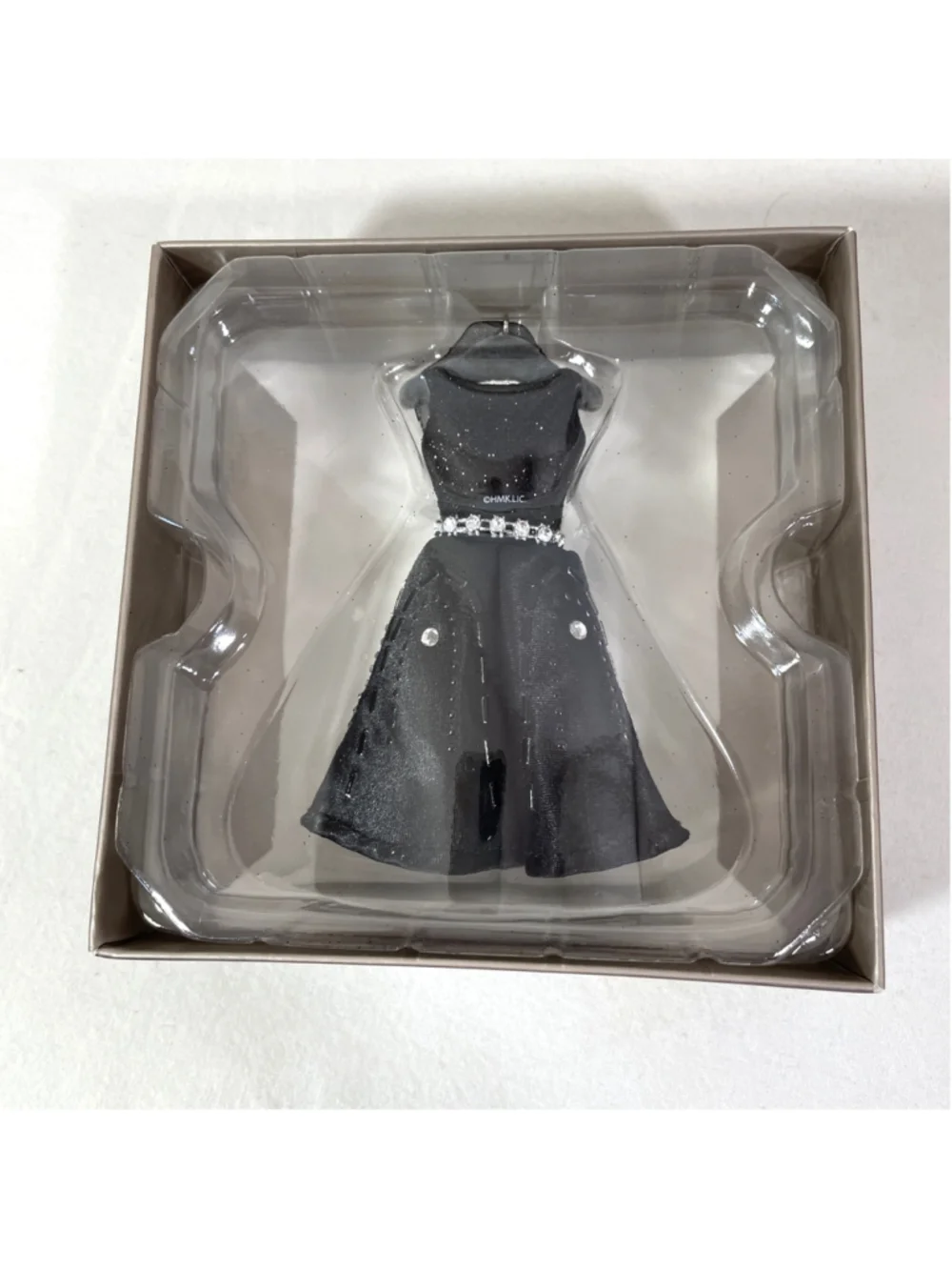 NIB Hallmark Signature Little Black Dress Christmas Tree Ornament Embellished